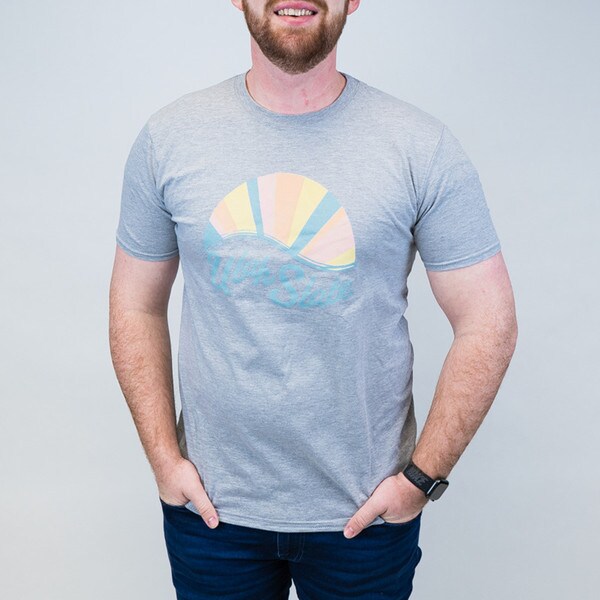 utah state retro color wave t-shirt